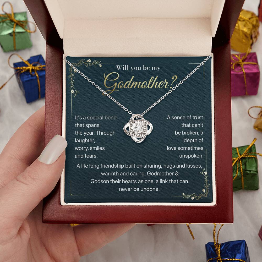 Will you be my Godmother Endless Support Necklace Bright Future Necklace Faithful Godmother Jewelry Strength In Unity Necklace Empowering Presence Jewelry Enduring Bond Necklace Emotional Support Pendant Inspirational Connection Jewelry