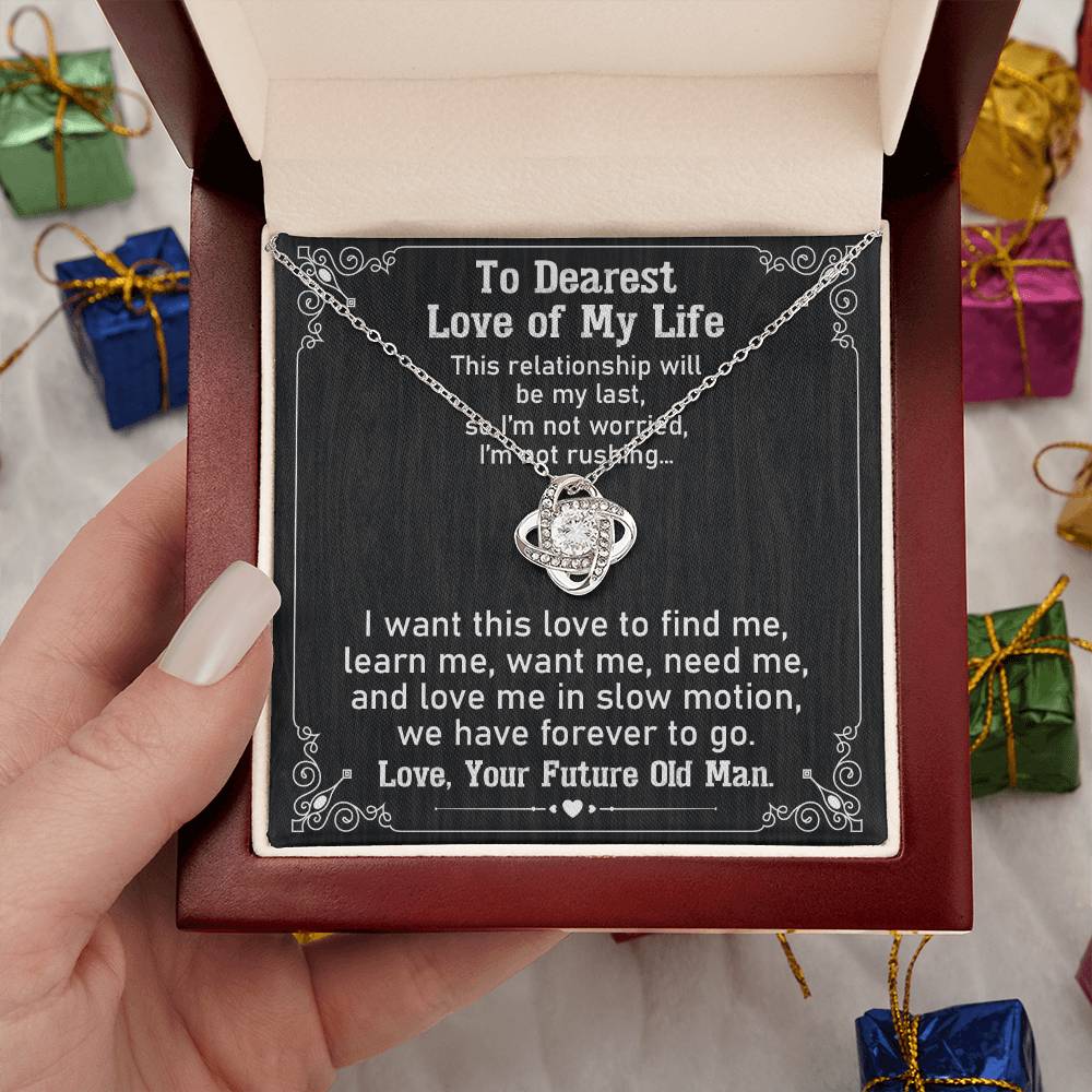 To My Love of My Life Necklace Gift With Message Card