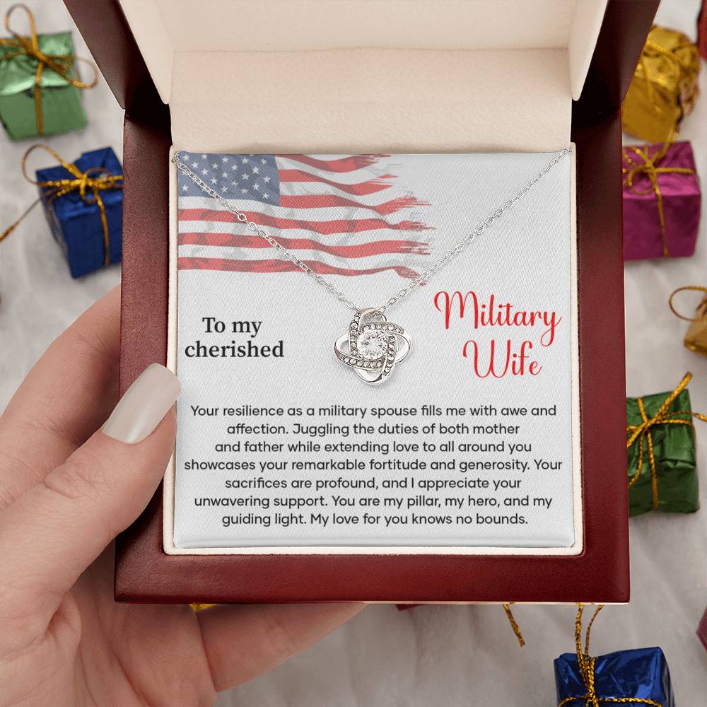 Gift for Military Wife with Patriotic Message Card