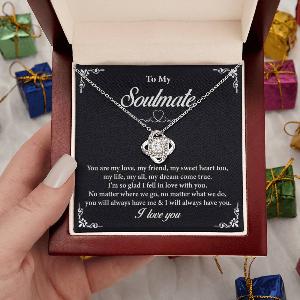 To My Soulmate Gift – Necklace with Message Card & Gift Box