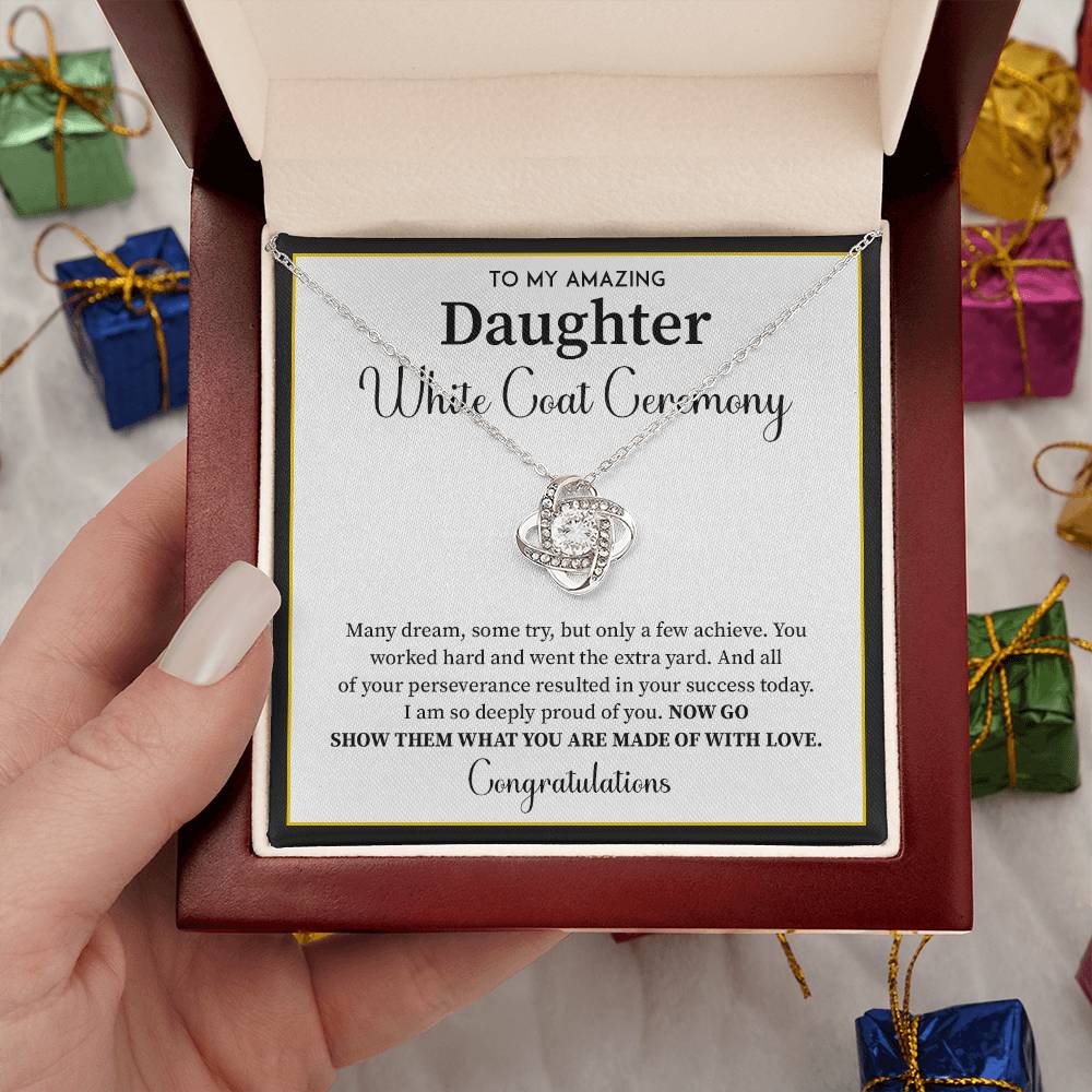 White Coat Ceremony Gift For Daughter Necklace With Gift Box