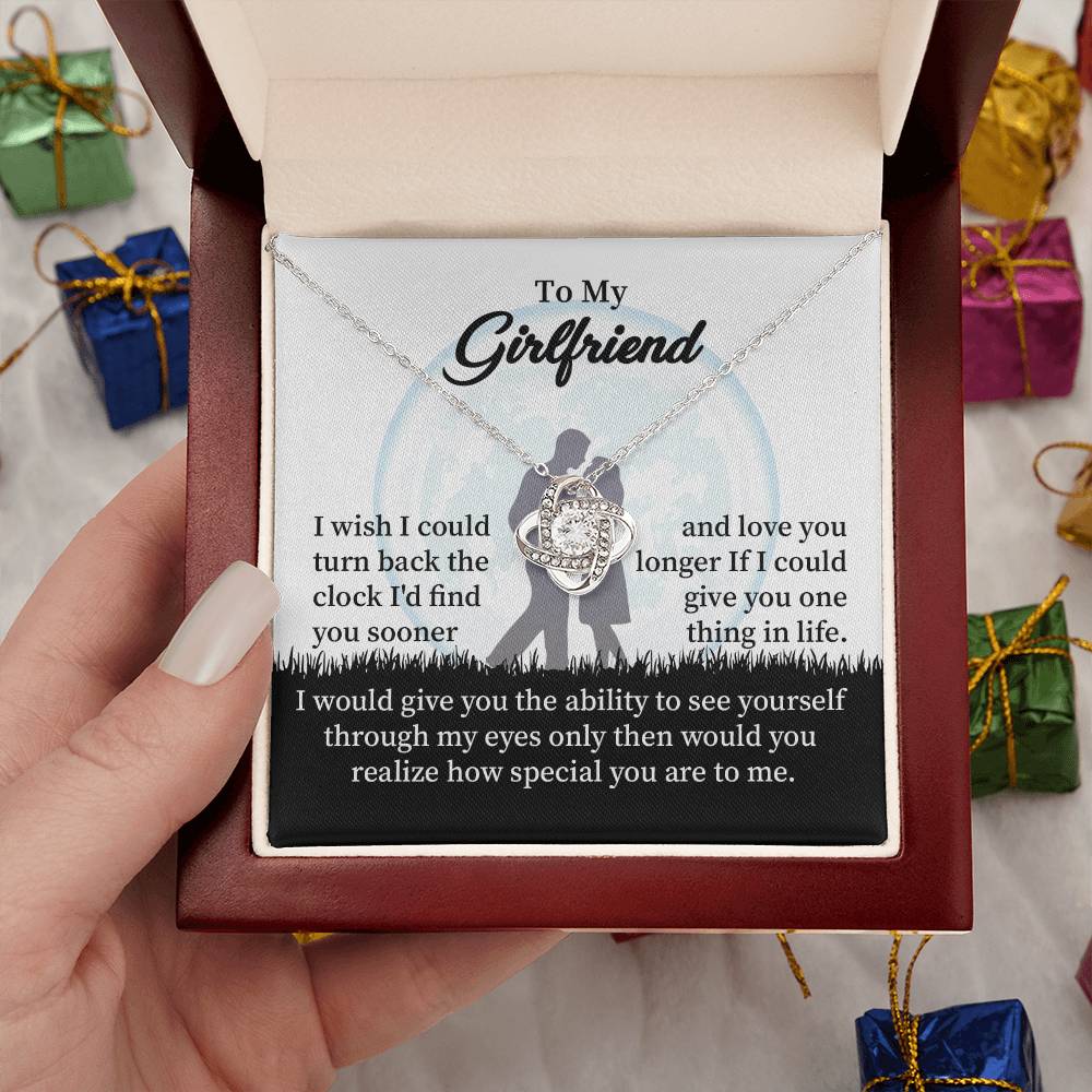 Girlfriend Necklace Gift with Message Card and Gift Box