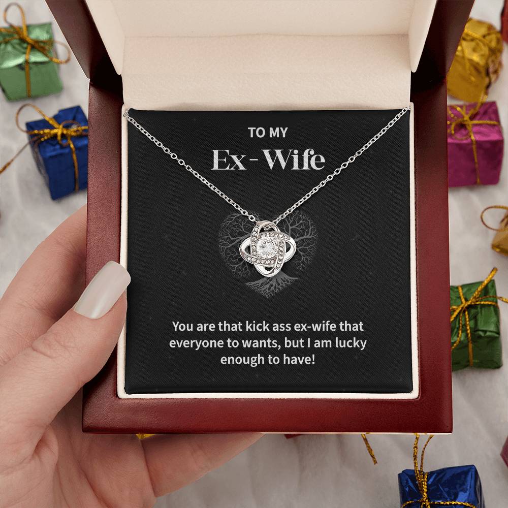 Kickass Ex-Wife Necklace Gift with Message Card