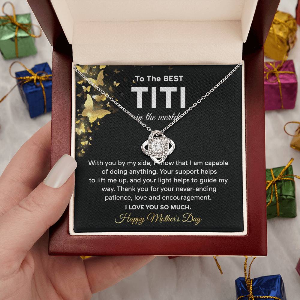 To The Best Titi Necklace Of Endless Love For Her Thank You For Everything Gift Celebrating An Amazing Day Forever My Titi Necklace Inspiration Necklace Loving Titi Mother’s Day Gift Heartfelt Message With Necklace Gift