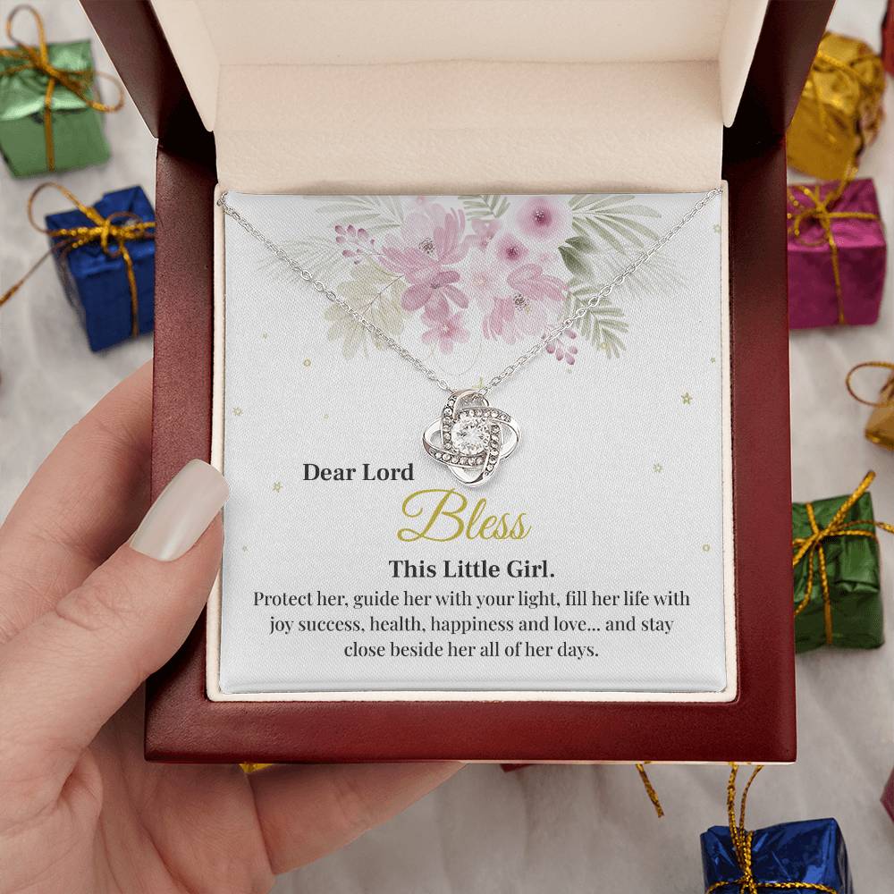 Dear Lord Bless This Little Girl, Blessing Pendant For Little One Heartfelt Necklace For A Young Heart Protective Jewelry For A Child’s Journey Thank You Gift For A Cherished Child To Bless And Protect Jewelry Sentimental Pendant With Blessings