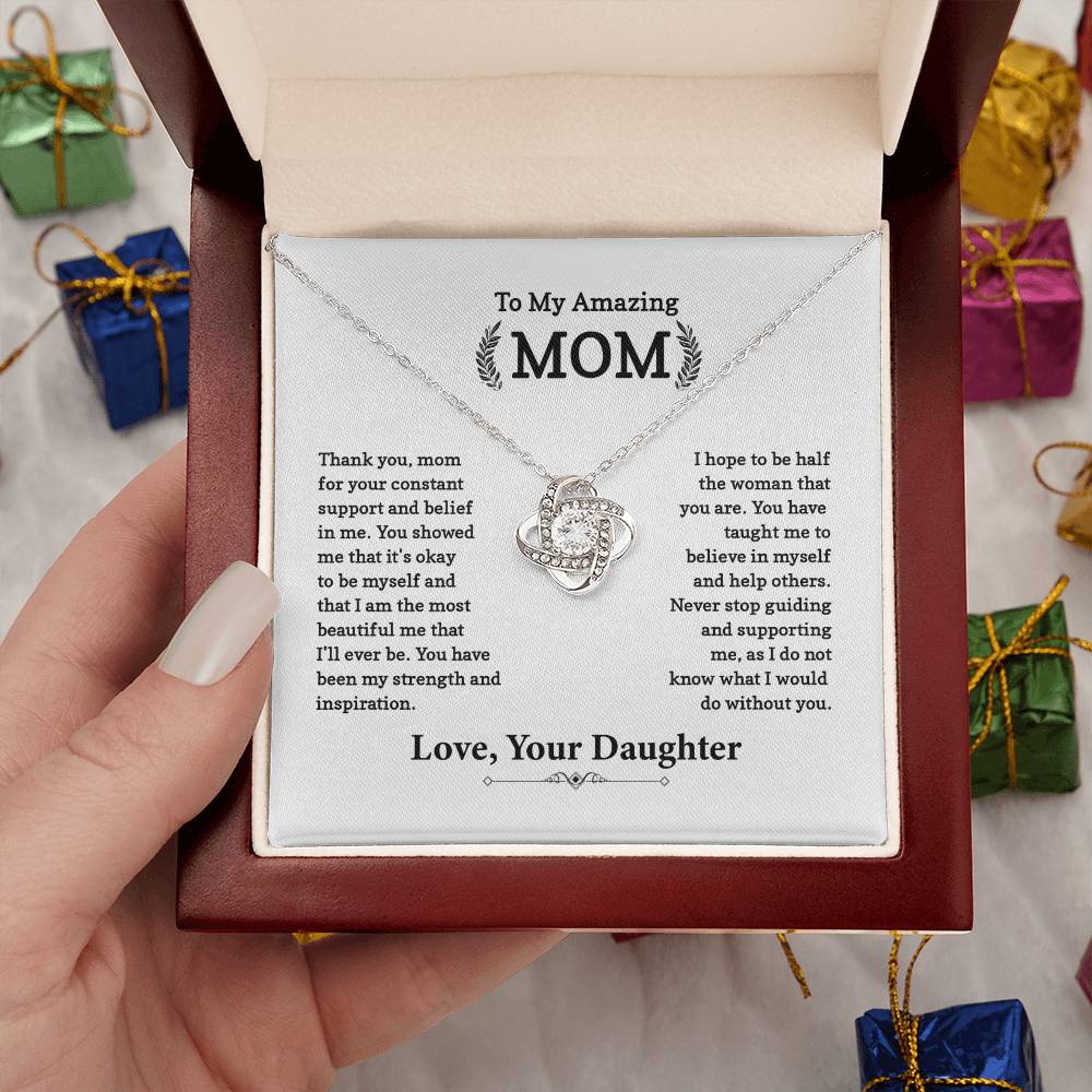Necklace Gift for Mom from Daughter Love Note