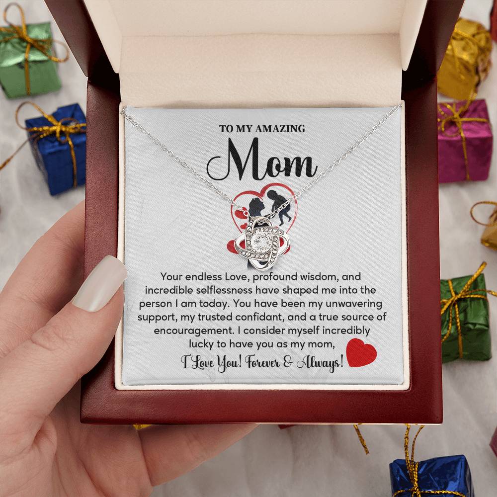 Amazing Mom Necklace Gift from Daughter – Gift Box