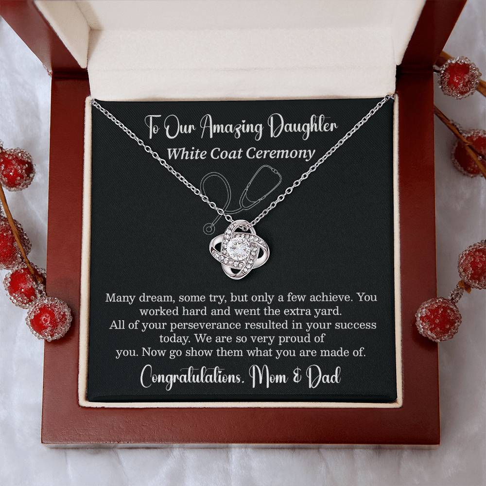 To Our Amazing Daughter On Your White Coat Ceremony Best Wishes Necklace You Are Amazing Necklace Personal Growth Jewelry Motivational Jewelry For New Beginnings Emotional Connection Necklace Meaningful Gift From Parents Congratulations Necklace