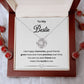 Bestie Necklace Gift for Friend with Message Card