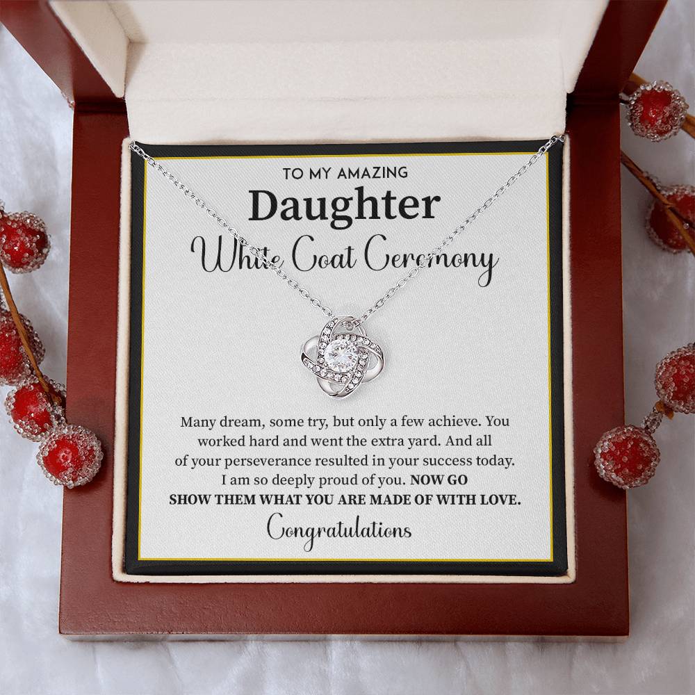 White Coat Ceremony Gift For Daughter Necklace With Gift Box