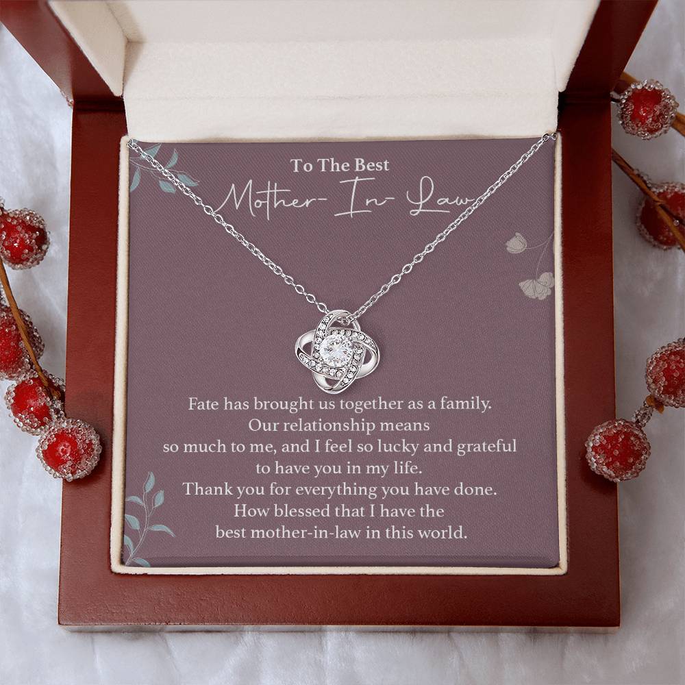 To The Best Mother-in-law Necklace Necklace For Thanking Mother-in-law Necklace For Mother-in-law On Wedding Day Necklace For Groom’s Mother Special Bond With Mother-in-law Necklace Sentimental Keepsake For Mother-in-law Best Mother-in-law Necklace Gift