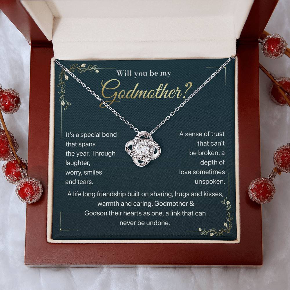 Will you be my Godmother Endless Support Necklace Bright Future Necklace Faithful Godmother Jewelry Strength In Unity Necklace Empowering Presence Jewelry Enduring Bond Necklace Emotional Support Pendant Inspirational Connection Jewelry