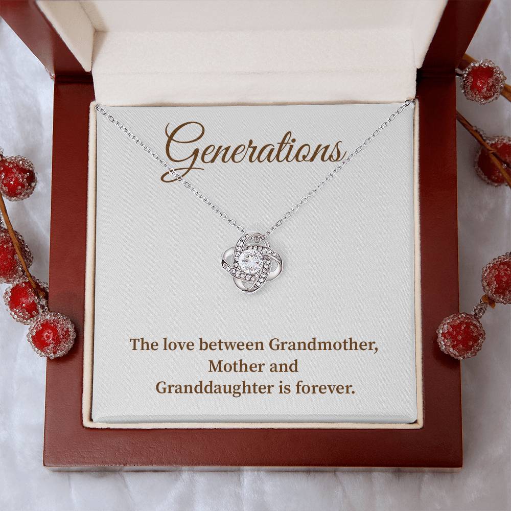 To Our Generations Generations necklace gift Heartfelt gift for family Grandmother mother granddaughter necklace Jewelry gift for mother Generational love jewelry Special gift for family members Sentimental keepsake for family