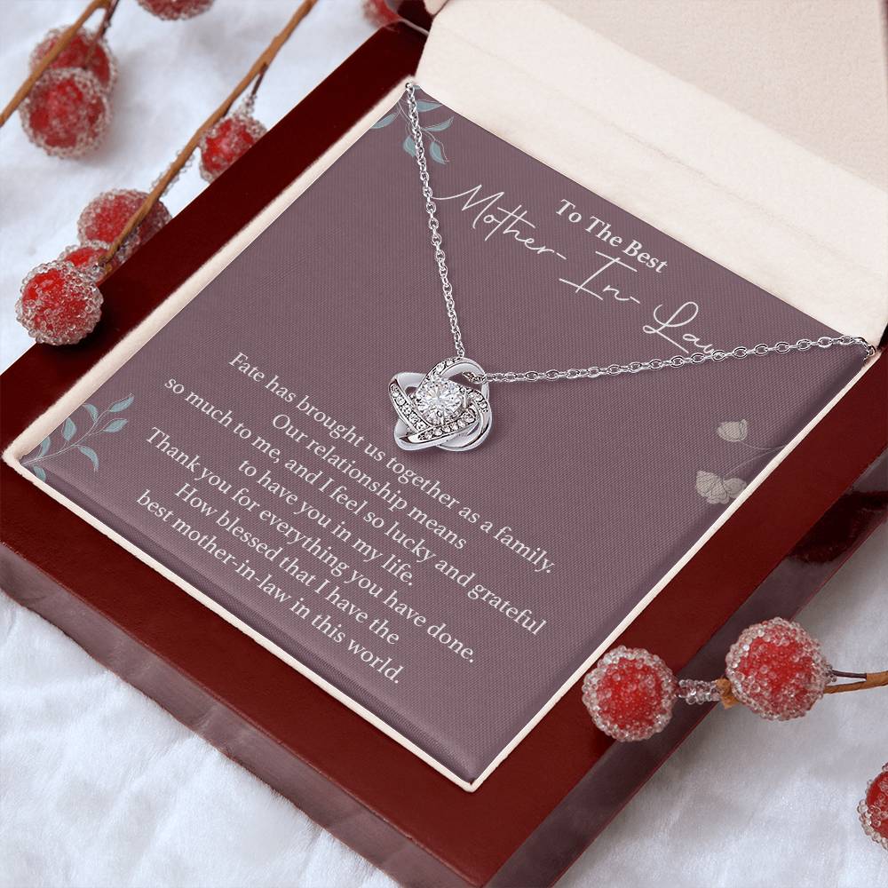 To The Best Mother-in-law Necklace Necklace For Thanking Mother-in-law Necklace For Mother-in-law On Wedding Day Necklace For Groom’s Mother Special Bond With Mother-in-law Necklace Sentimental Keepsake For Mother-in-law Best Mother-in-law Necklace Gift