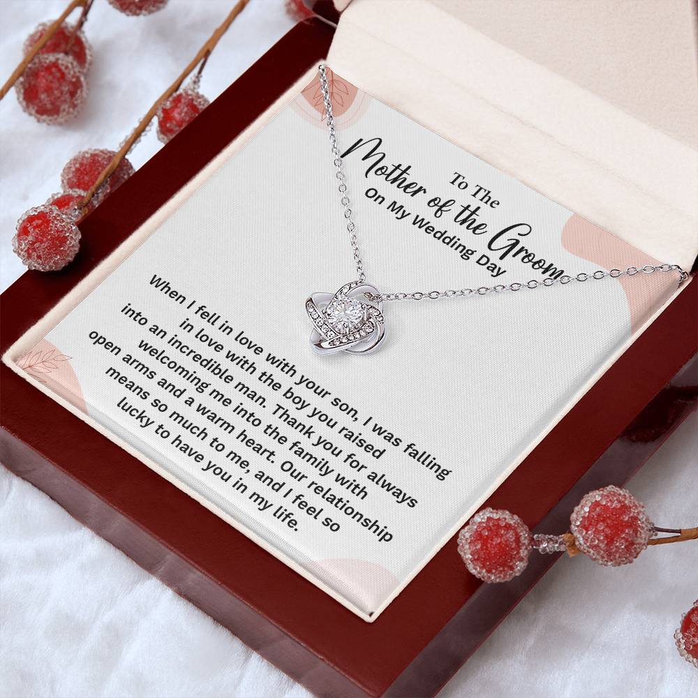 To the Groom's Mother on My Wedding Day Groom’s mother wedding gift Wedding necklace for mother-in-law Heartfelt message for groom’s mom Special gift for groom’s mom Necklace gift for groom’s mother on wedding day Meaningful gift for groom’s mother