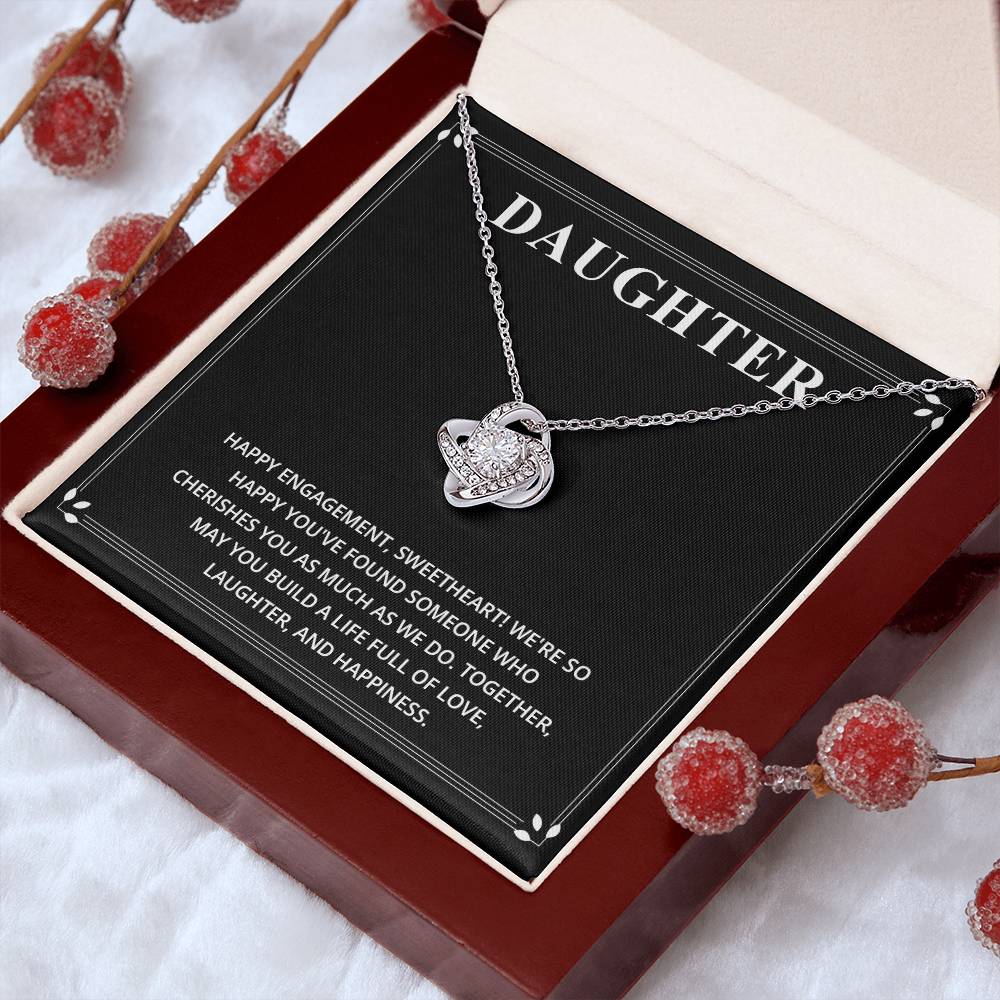 Daughter Happy Engagement Necklace Daughter Engagement Necklace Happy Engagement Gift For Daughter Sentimental Gift For Daughter’s Engagement Jewelry Gift For Daughter’s Engagement Daughter Love And Joy Gift Meaningful Engagement Gift For Daughter