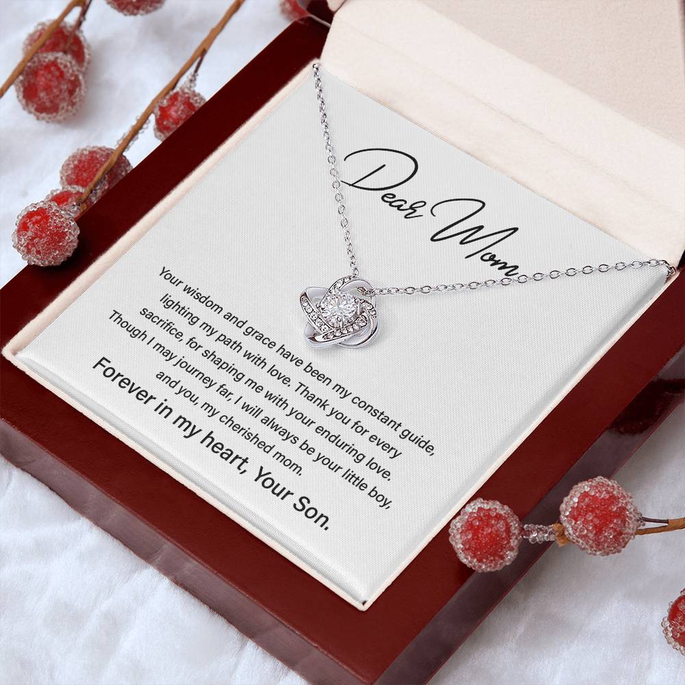 Dear Mom Mother’s Day Necklace For Cherished Mom Best Birthday Gift Thoughtful Anniversary Jewelry Unique Christmas Necklace Thoughtful Necklace With Message Card Just Because Necklace