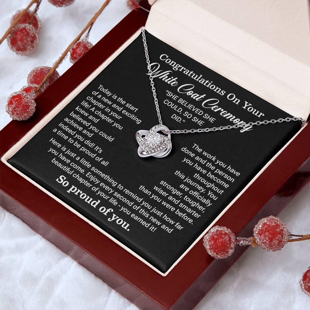 Congratulations On Your New White Coat Ceremony Congratulations Necklace White Coat Ceremony Inspirational Jewelry Gift New Chapter Necklace Meaningful Gift For Graduates Emotional Connection Necklace Motivational Jewelry