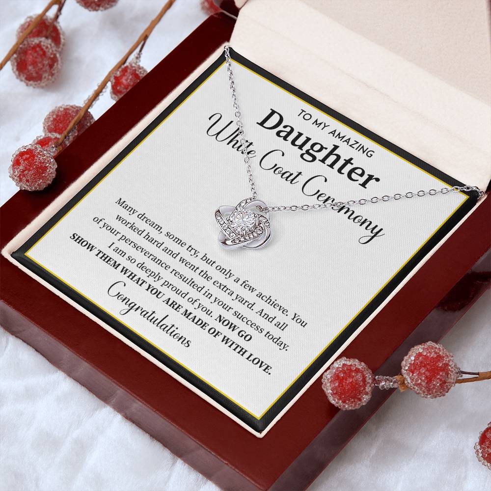 White Coat Ceremony Gift For Daughter Necklace With Gift Box