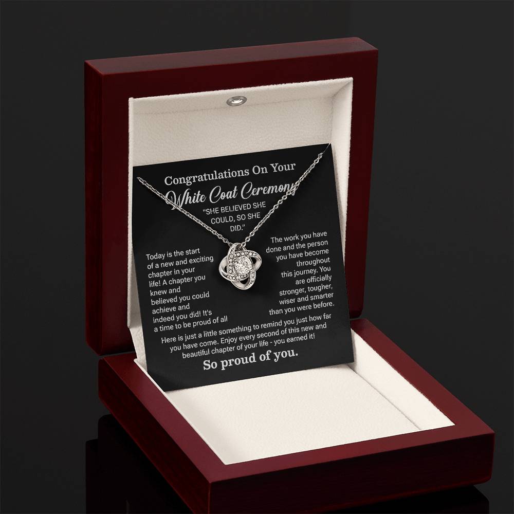 Congratulations On Your New White Coat Ceremony Congratulations Necklace White Coat Ceremony Inspirational Jewelry Gift New Chapter Necklace Meaningful Gift For Graduates Emotional Connection Necklace Motivational Jewelry