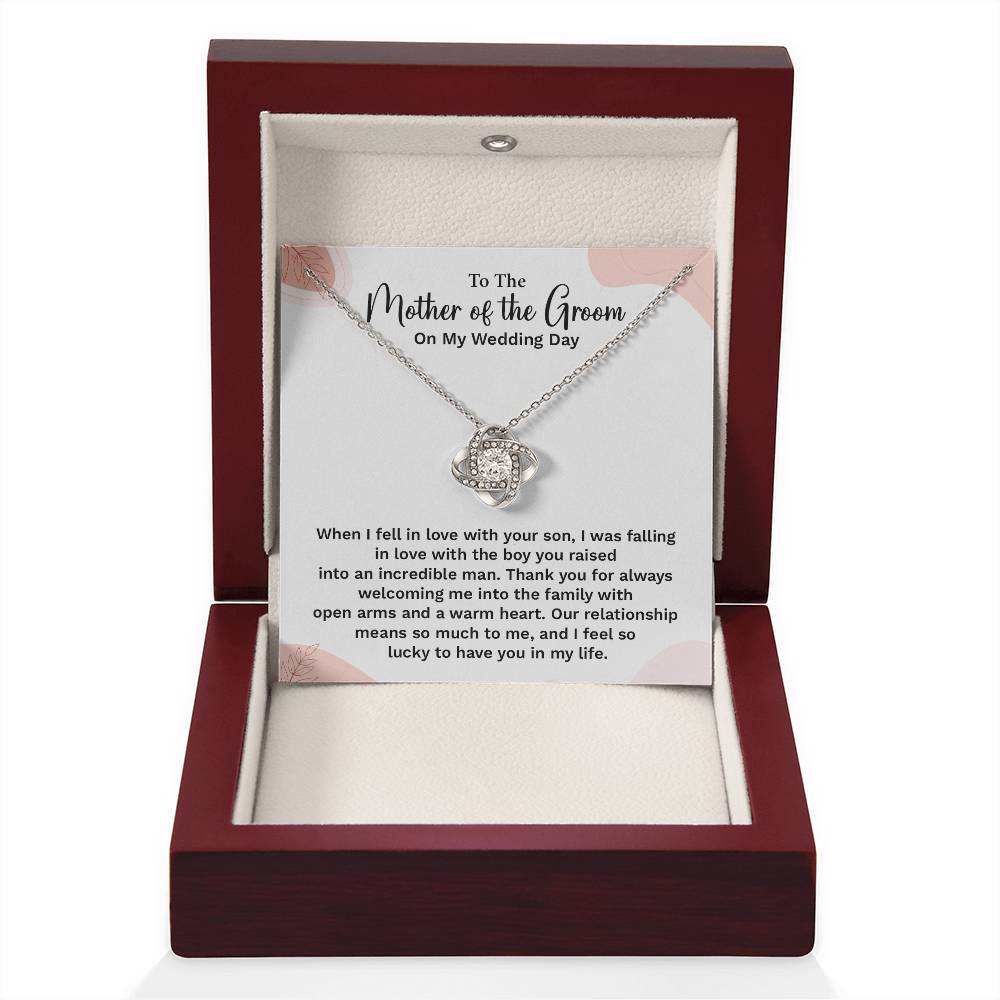 To the Groom's Mother on My Wedding Day Groom’s mother wedding gift Wedding necklace for mother-in-law Heartfelt message for groom’s mom Special gift for groom’s mom Necklace gift for groom’s mother on wedding day Meaningful gift for groom’s mother