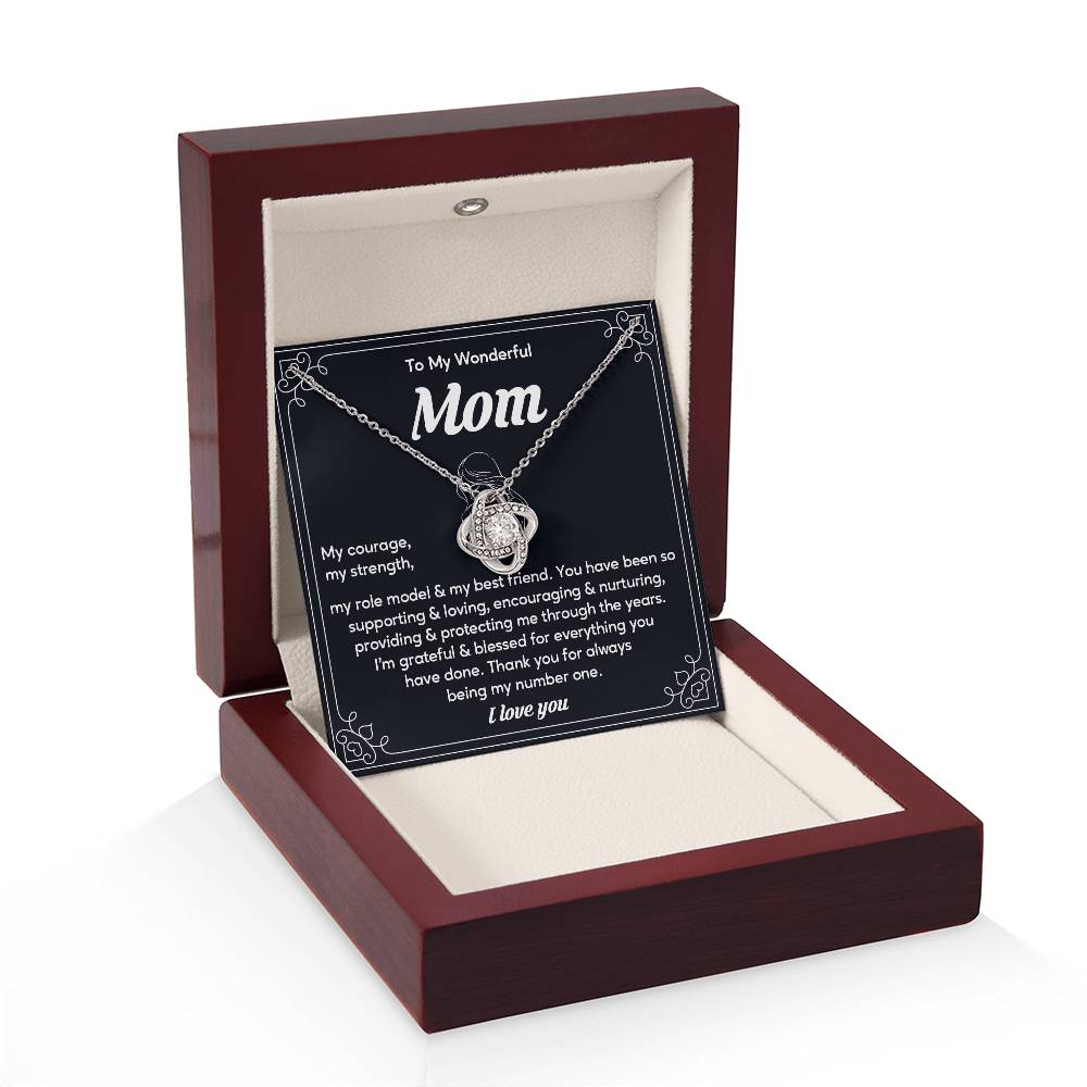 To My Wonderful Mom, Wonderful Mom Pendant Heartfelt Necklace For Her Sweet Pendant Thank You Gift For Support To My Best Friend Mom Jewelry Special Pendant For A Supportive Mom Sentimental Jewelry Thoughtful Necklace