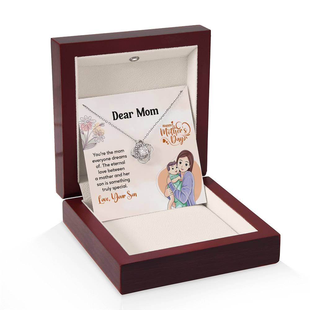 Dear Mom, Heartfelt Necklace For Love Loving Jewelry For Mother's Day Sentimental Necklace For Connection Loving Pendant For A Mother-son Bond Special Pendant Special Necklace Thoughtful Necklace For Love