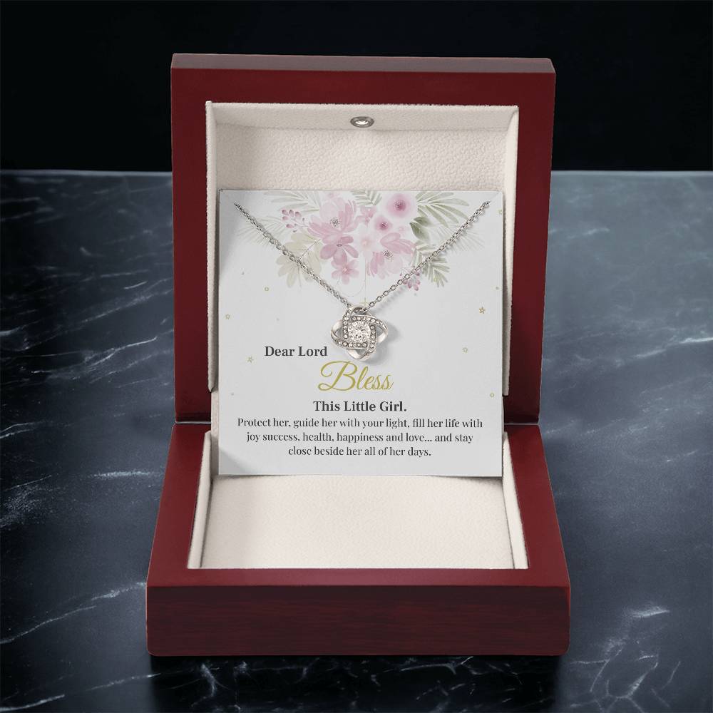 Dear Lord Bless This Little Girl, Blessing Pendant For Little One Heartfelt Necklace For A Young Heart Protective Jewelry For A Child’s Journey Thank You Gift For A Cherished Child To Bless And Protect Jewelry Sentimental Pendant With Blessings