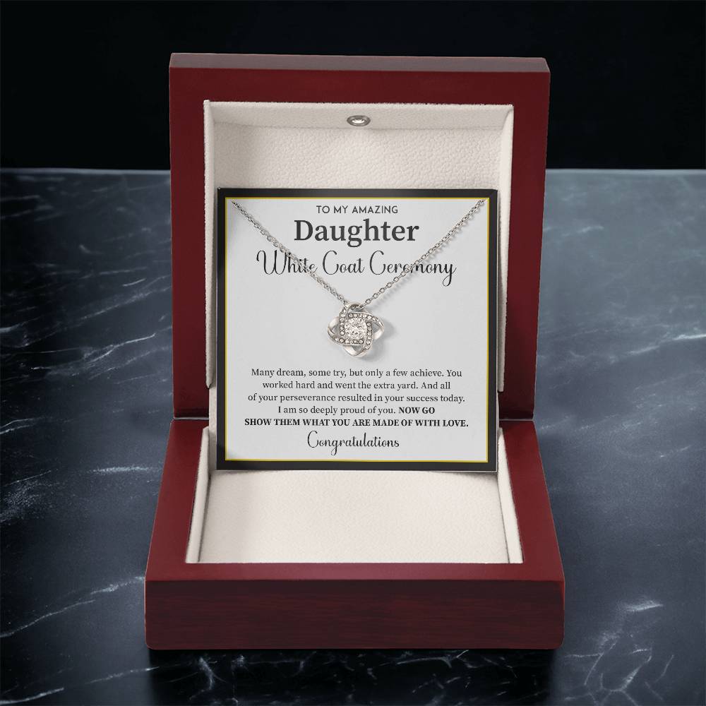 White Coat Ceremony Gift For Daughter Necklace With Gift Box