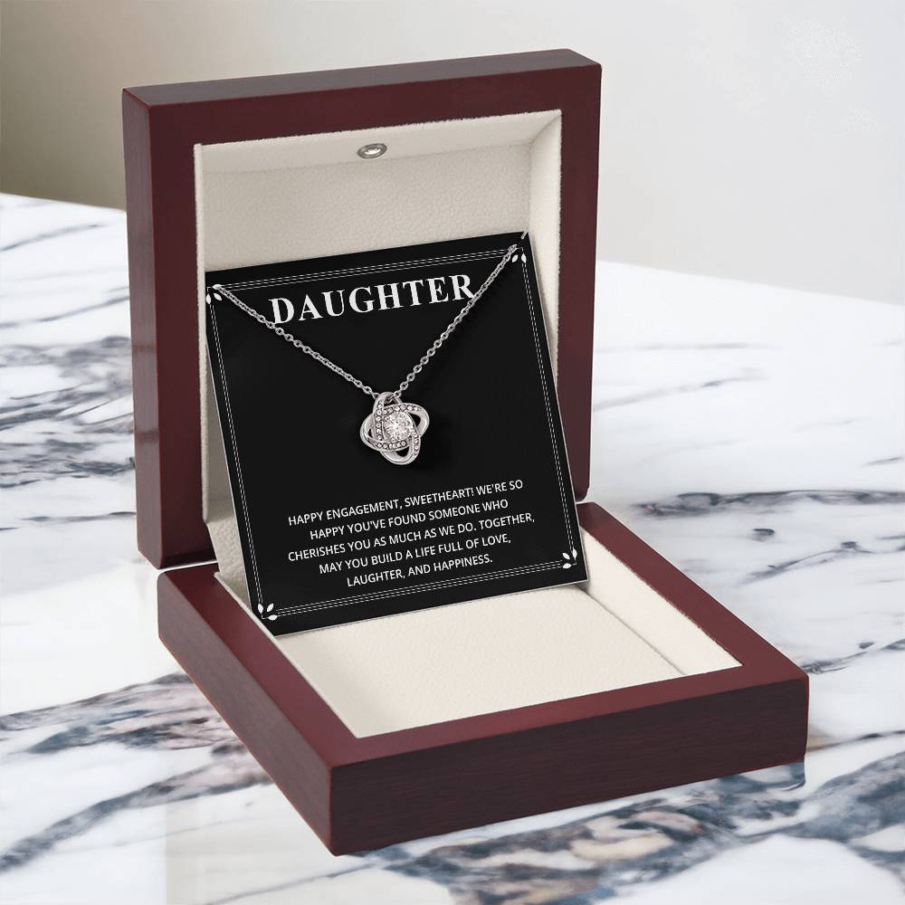 Daughter Happy Engagement Necklace Daughter Engagement Necklace Happy Engagement Gift For Daughter Sentimental Gift For Daughter’s Engagement Jewelry Gift For Daughter’s Engagement Daughter Love And Joy Gift Meaningful Engagement Gift For Daughter