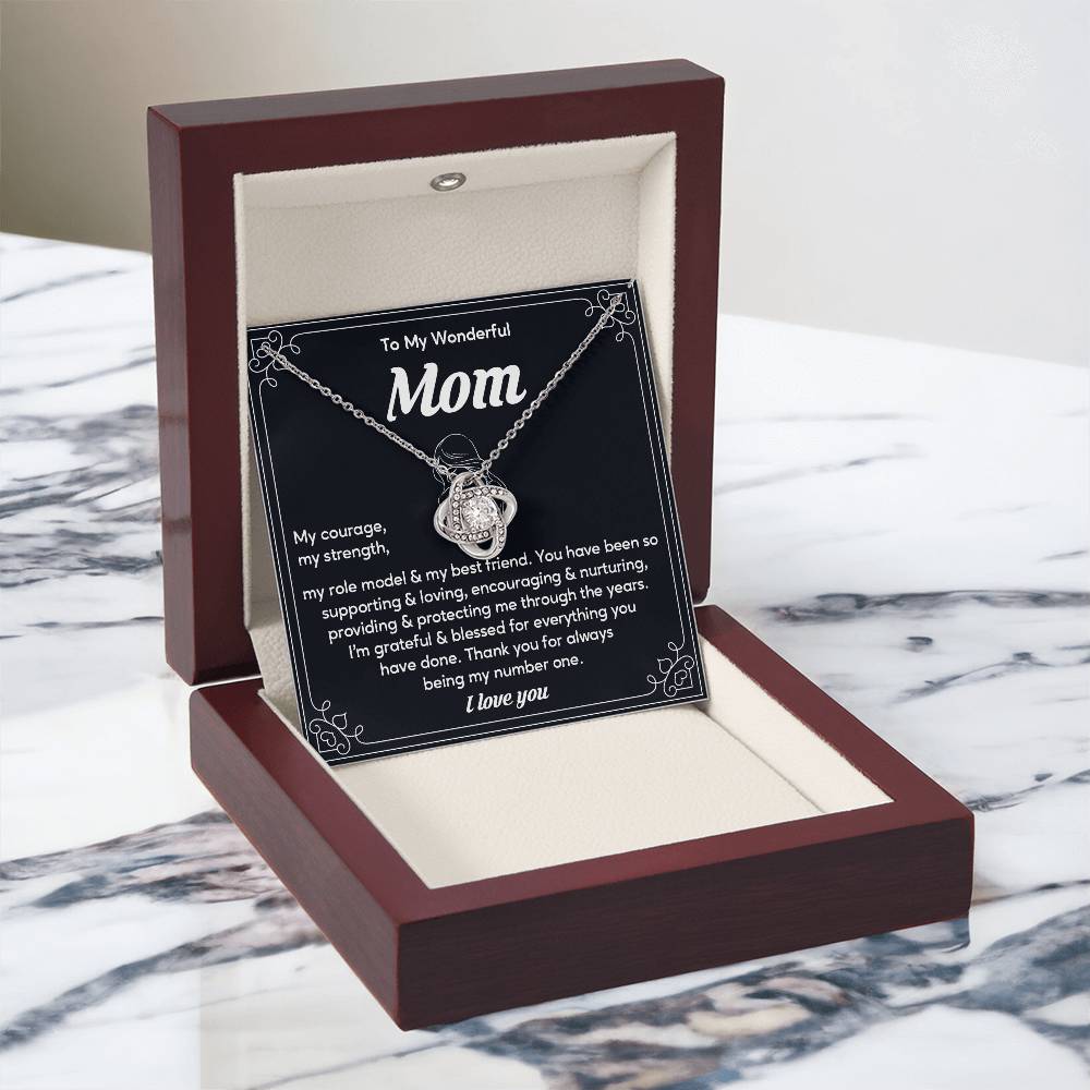 To My Wonderful Mom, Wonderful Mom Pendant Heartfelt Necklace For Her Sweet Pendant Thank You Gift For Support To My Best Friend Mom Jewelry Special Pendant For A Supportive Mom Sentimental Jewelry Thoughtful Necklace