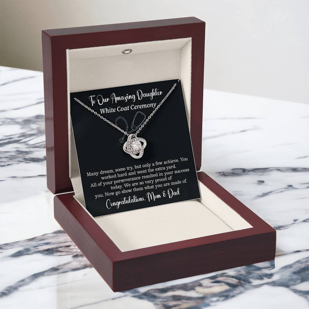 To Our Amazing Daughter On Your White Coat Ceremony Best Wishes Necklace You Are Amazing Necklace Personal Growth Jewelry Motivational Jewelry For New Beginnings Emotional Connection Necklace Meaningful Gift From Parents Congratulations Necklace