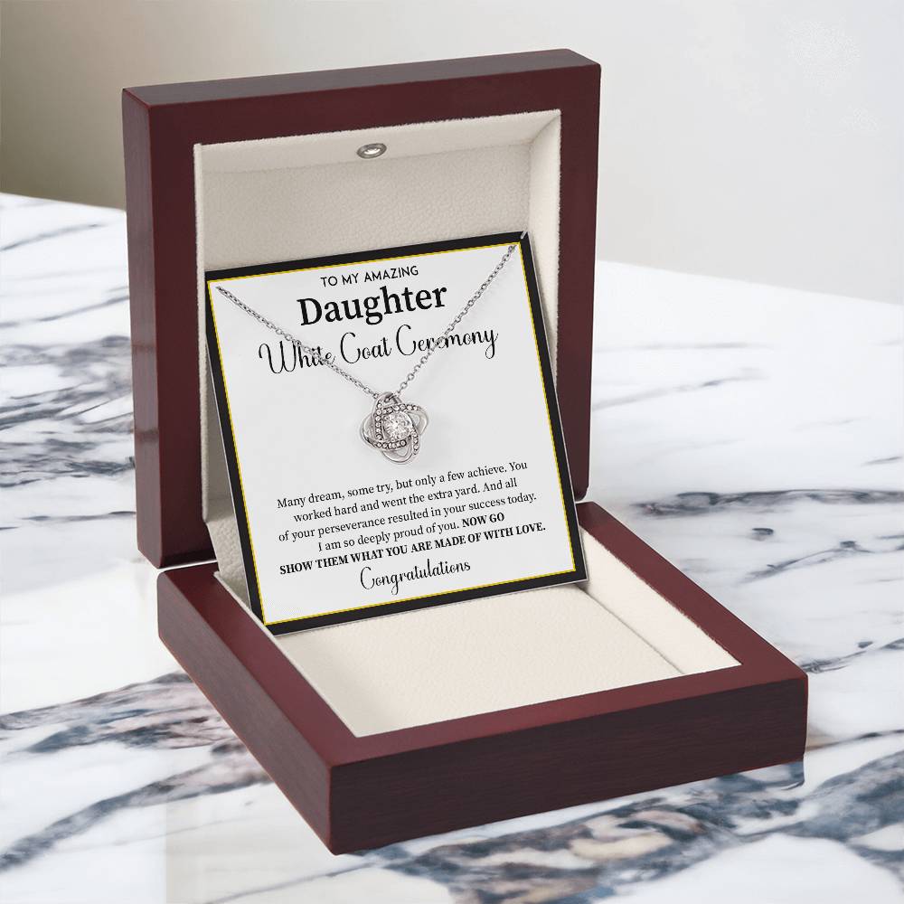 White Coat Ceremony Gift For Daughter Necklace With Gift Box