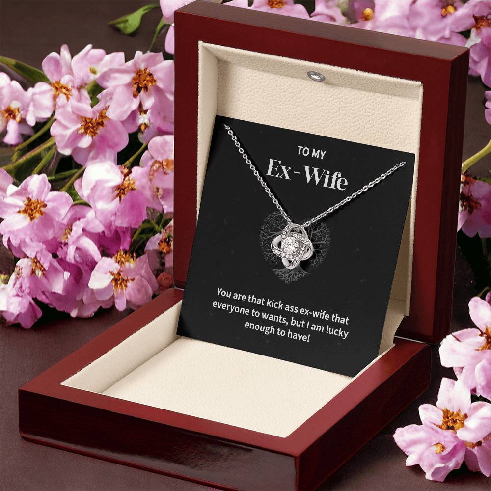 Kickass Ex-Wife Necklace Gift with Message Card