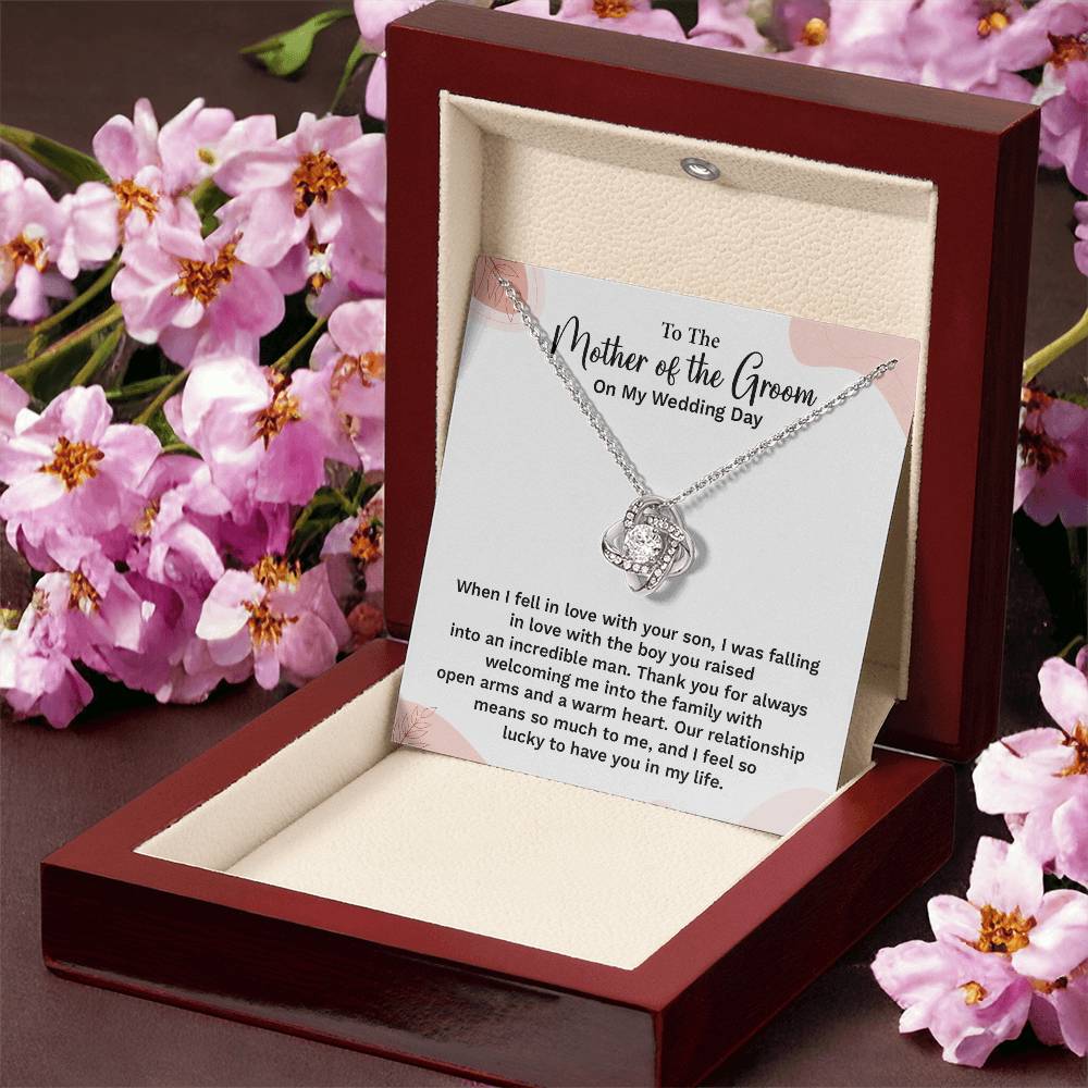 To the Groom's Mother on My Wedding Day Groom’s mother wedding gift Wedding necklace for mother-in-law Heartfelt message for groom’s mom Special gift for groom’s mom Necklace gift for groom’s mother on wedding day Meaningful gift for groom’s mother