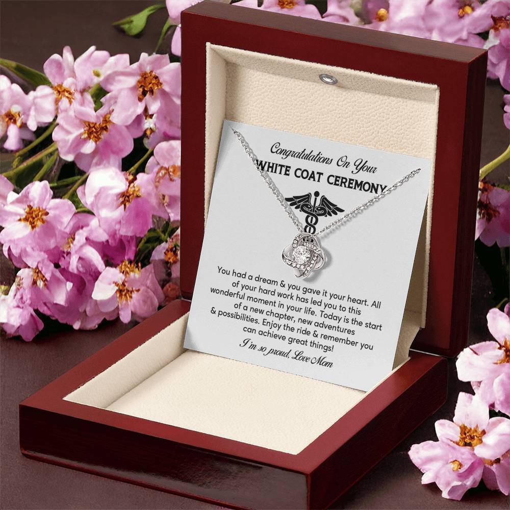 Congratulations On Your White Coat Ceremony Necklace White Coat Ceremony Necklace Gift Congratulations White Coat Ceremony Jewelry White Coat Graduation Necklace Gift New Adventures Necklace Gift  Proud Of You Mom Gift Necklace