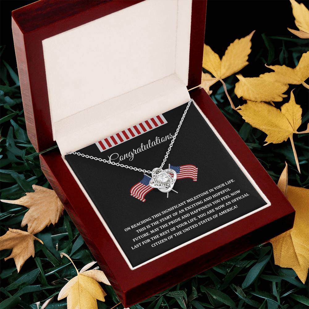 Congratulations Necklace For New U.s. Citizen Necklace For New U.s. Citizen Gift For New U.s. Citizen Journey Necklace For Proud New Citizen Jewelry For U.s. Citizenship Celebration Gift For Citizenship Milestone Jewelry For New U.s. Citizen Necklace