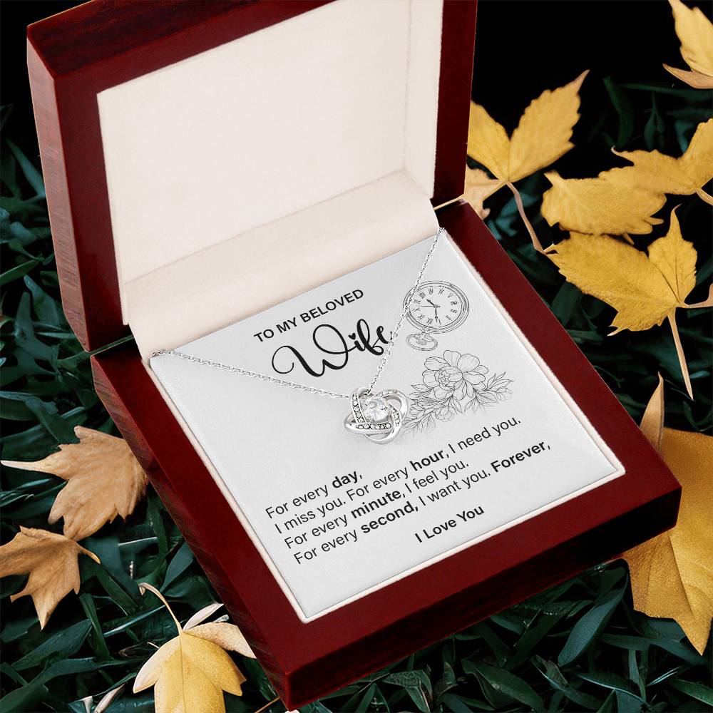 Romantic Necklace Gift for Wife with Love Message