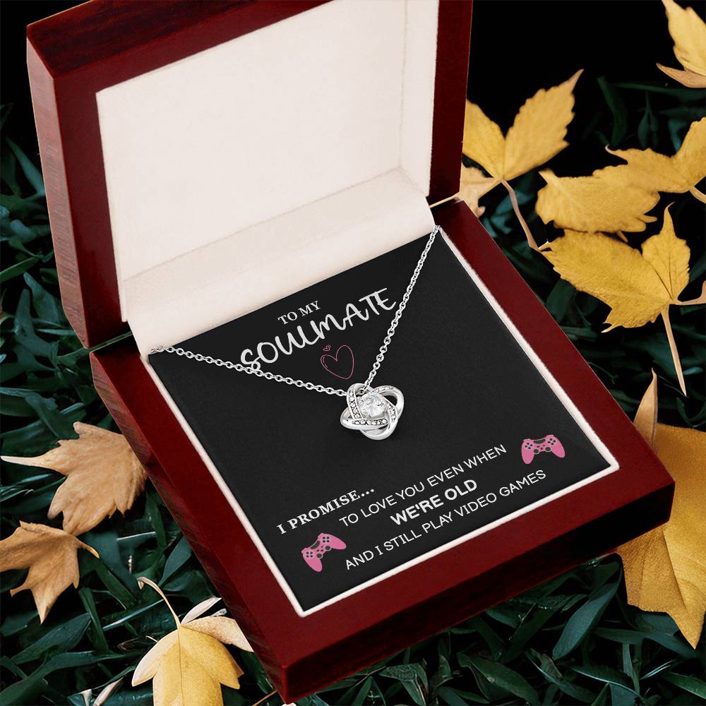 Gamer Necklace Gift for Soulmate – Funny Promise Card