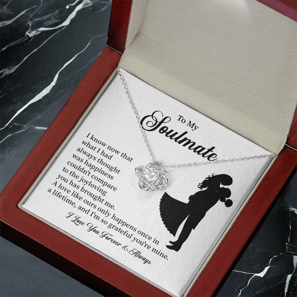 Soulmate Necklace – Gift for Wife or Girlfriend with Romantic Message