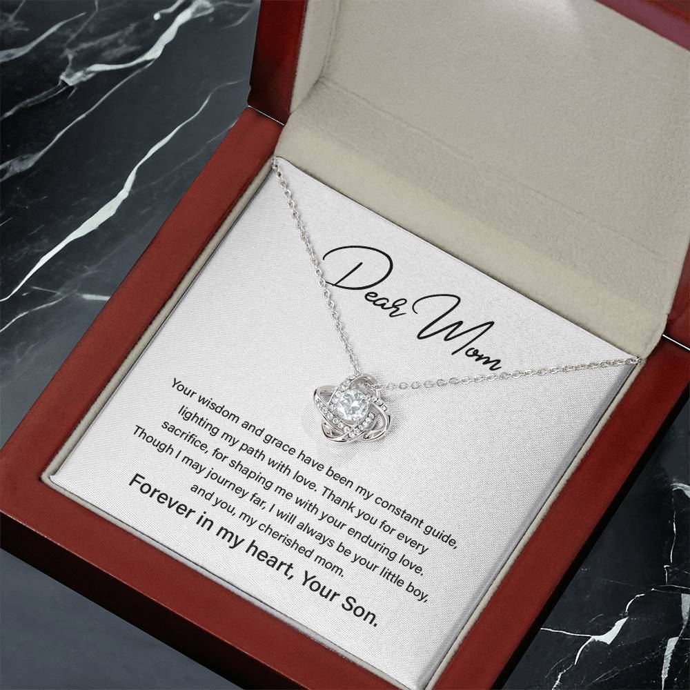 Dear Mom Mother’s Day Necklace For Cherished Mom Best Birthday Gift Thoughtful Anniversary Jewelry Unique Christmas Necklace Thoughtful Necklace With Message Card Just Because Necklace