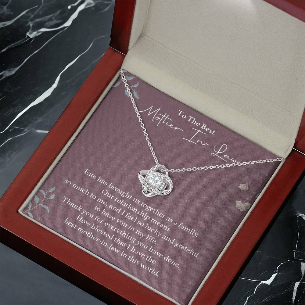 To The Best Mother-in-law Necklace Necklace For Thanking Mother-in-law Necklace For Mother-in-law On Wedding Day Necklace For Groom’s Mother Special Bond With Mother-in-law Necklace Sentimental Keepsake For Mother-in-law Best Mother-in-law Necklace Gift