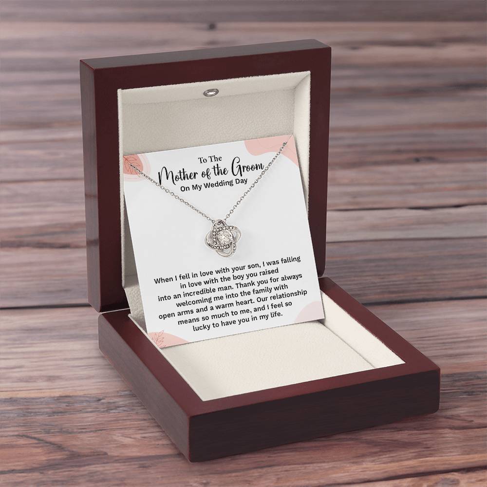 To the Groom's Mother on My Wedding Day Groom’s mother wedding gift Wedding necklace for mother-in-law Heartfelt message for groom’s mom Special gift for groom’s mom Necklace gift for groom’s mother on wedding day Meaningful gift for groom’s mother