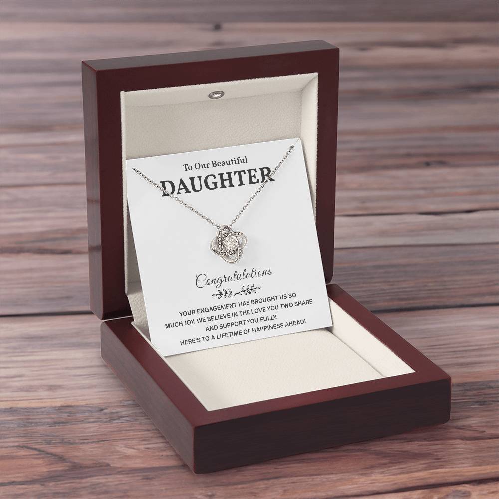 To Our Beautiful Daughter Engagement Necklace Gift Dad Sentimental Gift For Daughter’s Engagement Jewelry Gift For Daughter’s Engagement Daughter’s Special Day Necklace Meaningful Engagement Gift For Daughter Engagement Jewelry For Daughter