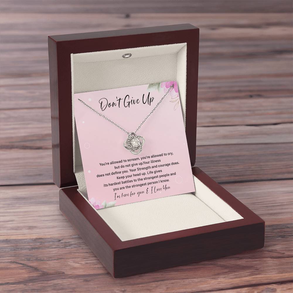 Don't Give Up Strength And Courage Necklace Don't Give Up Necklace Supportive Gift For Fighter You Are Strong Necklace Life's Battles Necklace Emotional Connection Necklace Love And Support Necklace Motivational Jewelry Breast Cancer Necklace For Soulmate