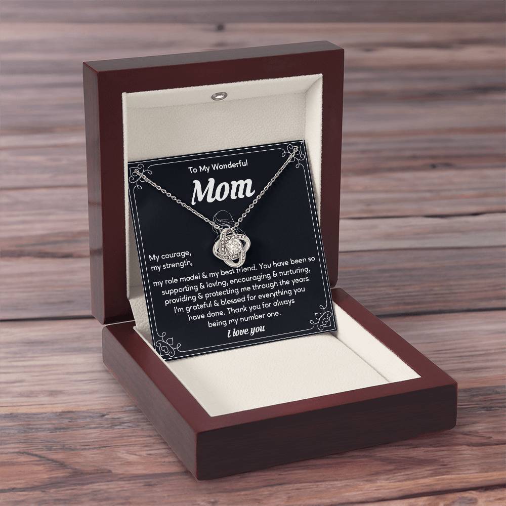 To My Wonderful Mom, Wonderful Mom Pendant Heartfelt Necklace For Her Sweet Pendant Thank You Gift For Support To My Best Friend Mom Jewelry Special Pendant For A Supportive Mom Sentimental Jewelry Thoughtful Necklace