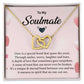 Romantic Soulmate Necklace for Her with Message Card
