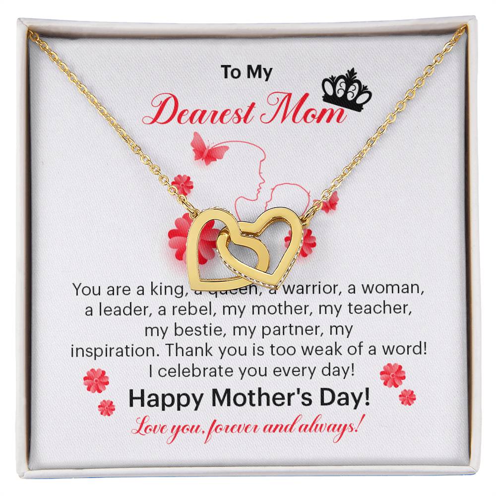 Dearest Mom Necklace Gift – Mother’s Day Message Card