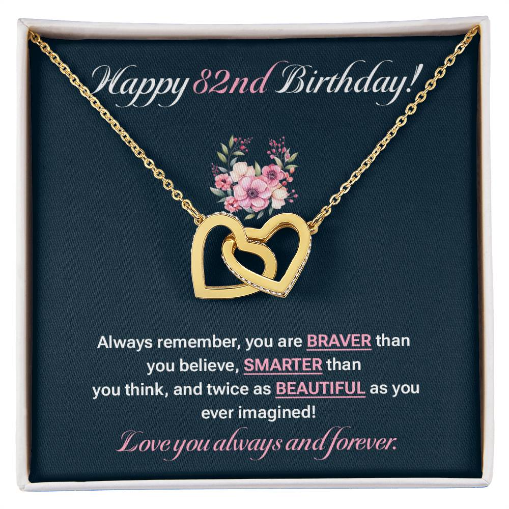 82nd Birthday Gift for Her – Necklace with Gift Box