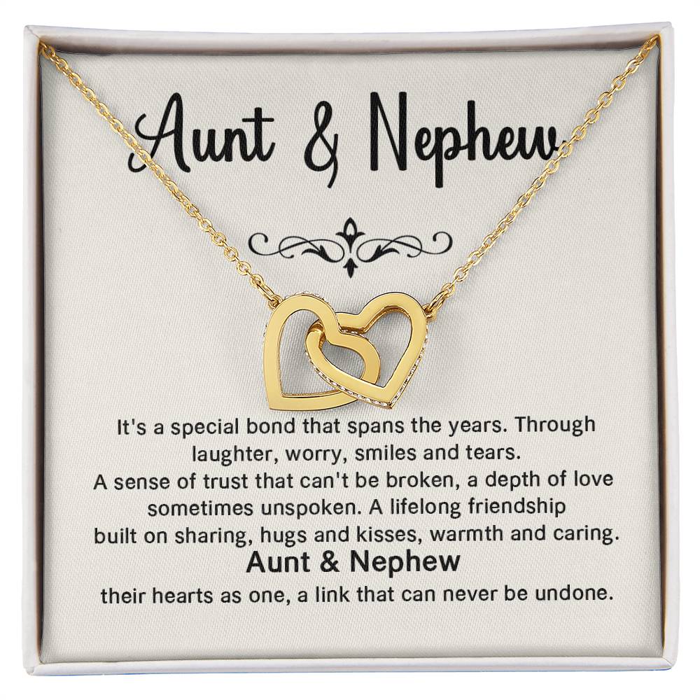 Aunt and Nephew Necklace Gift with Heartfelt Message Card